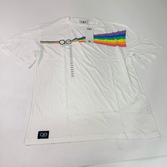 Queer Eye Tee Shirt Mens 2XL White Prism Unisex Rainbow LGBTQ Pride New - Picture 1 of 8